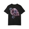 Passionflower Floral Skull Graphic T-Shirt Black Back Print Comfort Colors 1717