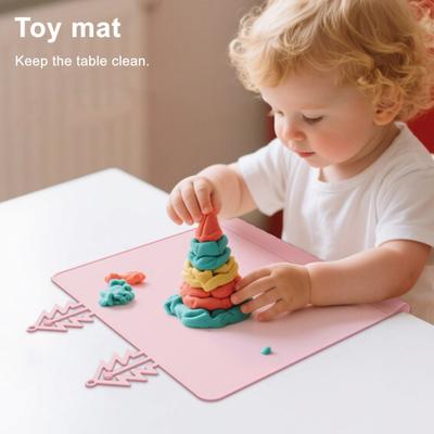 Silicone Placemat for Toddlers Soft Non-Slip Baby Placemat with Teething Table Edge Bumper Table Protection Mat for Baby Dining Playing