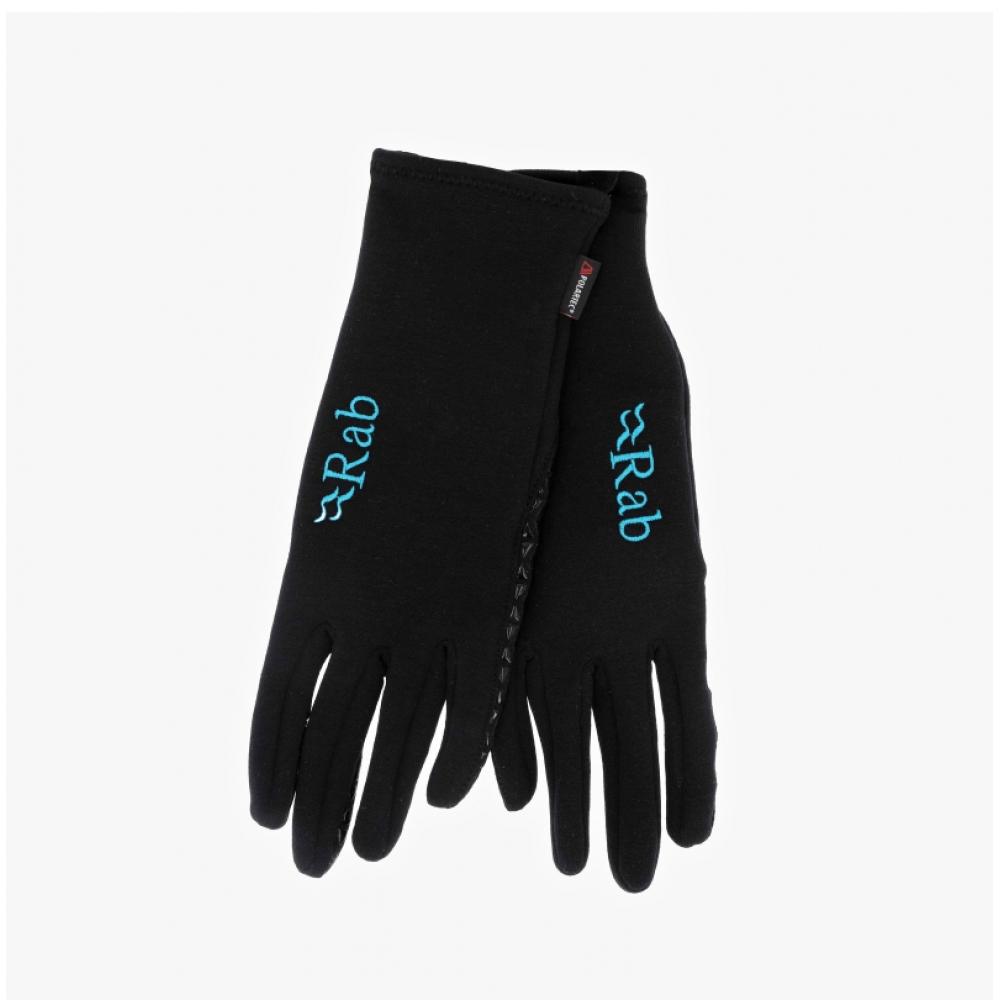 Rab Qah 54 Black Power Stretch Contact Grip Touch Gloves