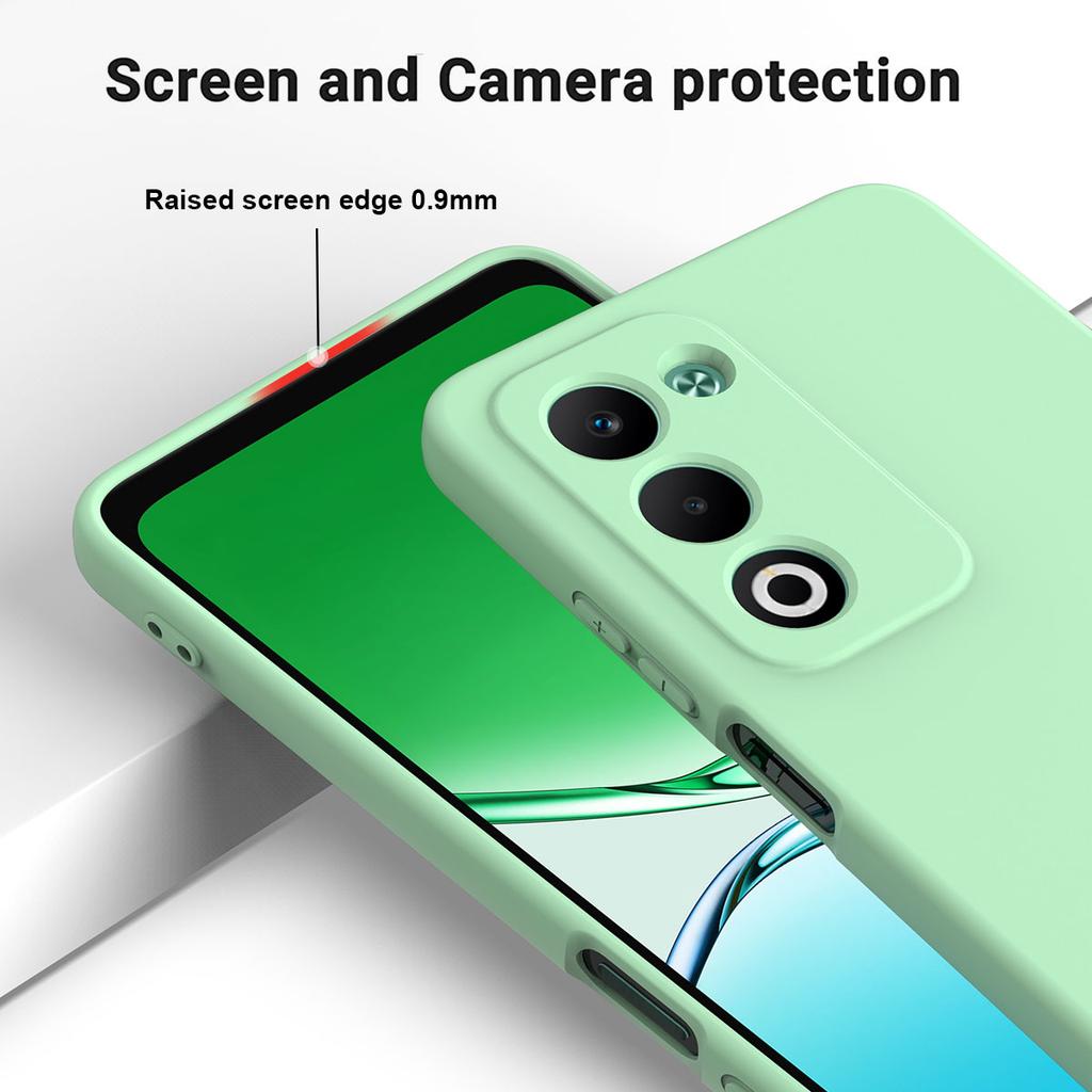 For Oppo A5i Pro 4G/A5m 4G Liquid Silicone Case Phone Back Cover with Hand Strap