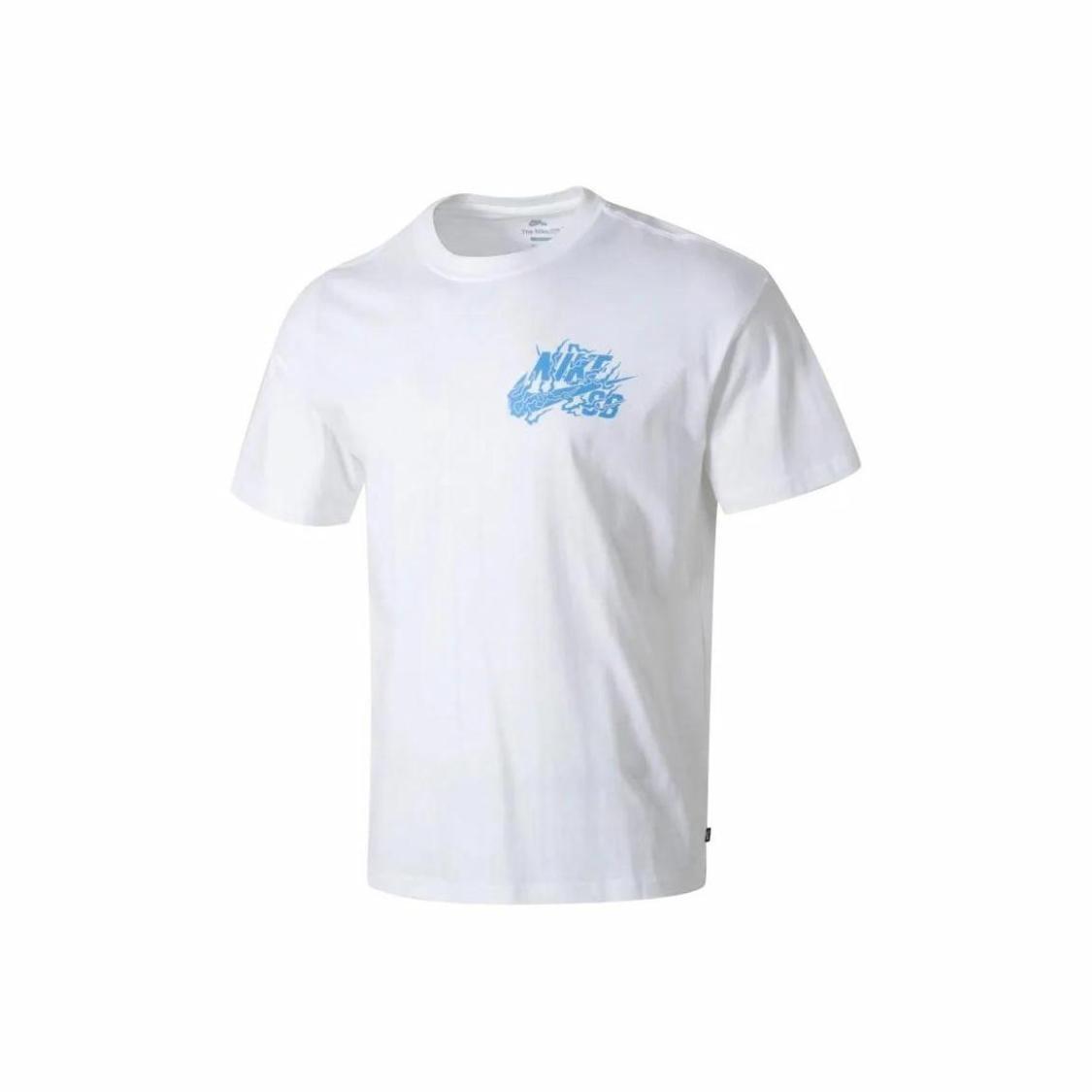 

Nike Woodcut Style Graphic Print American Short-Sleeve T-Shirt for Men White FQ3720-100 XL