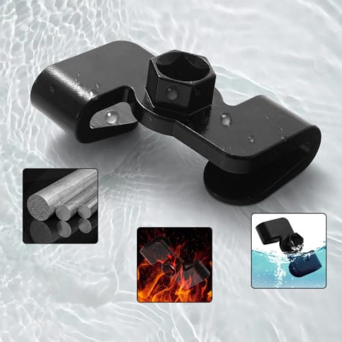 1/2" Carbon Steel Wrench Extender, Black, Universal Ratchet Tool Adapter for Vehicles, Lathes, and Machine Tools (1 Pc)