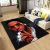 Hip Hop Art Rapper Legend Star Area Rug Large,Carpet Rug for Living Room Bedroom Sofa Doormat Decoration,Kids Non-slip Floor Mat