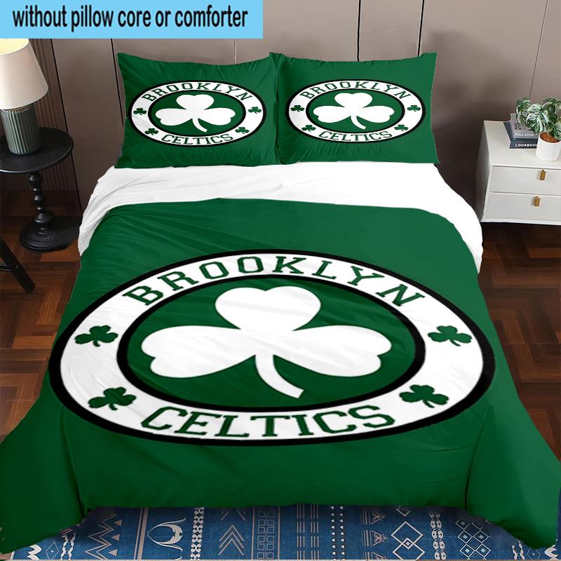 Boston Sports Icons Printed 3PCS Bedding Set, Includes A Duvet Cover and Two Pillowcases for Bedroom, Suitable for All Seasons Fan Gifts
