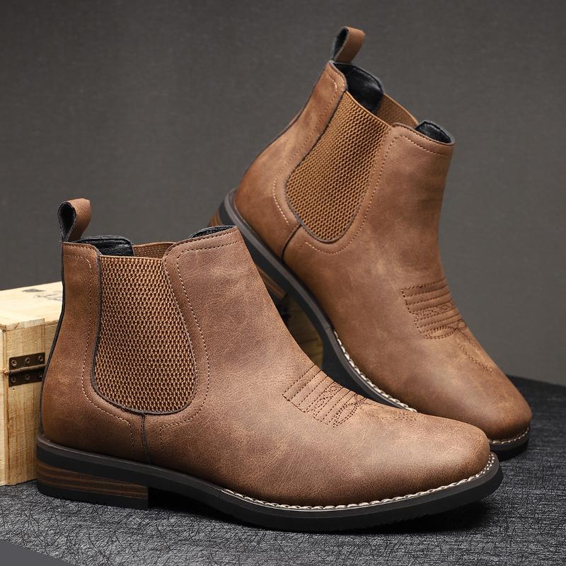 Luxuriöse Herren Chelsea Boots Mode Handgefertigte Lederstiefel Britischer Stil Hoher Stiefel Marke Lässige Kleiderstiefel für Herren Botas2025