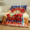 Soccer Star Red Designed Flannel blanket for bedroom, living room, sofa, and nap