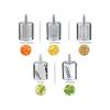 Stainless Steel Cheese Grater with Rotary Chopper - 5 Interchangeable Blades, Multi-Function Grater for Cheese, Vegetables, Nuts & Fruits