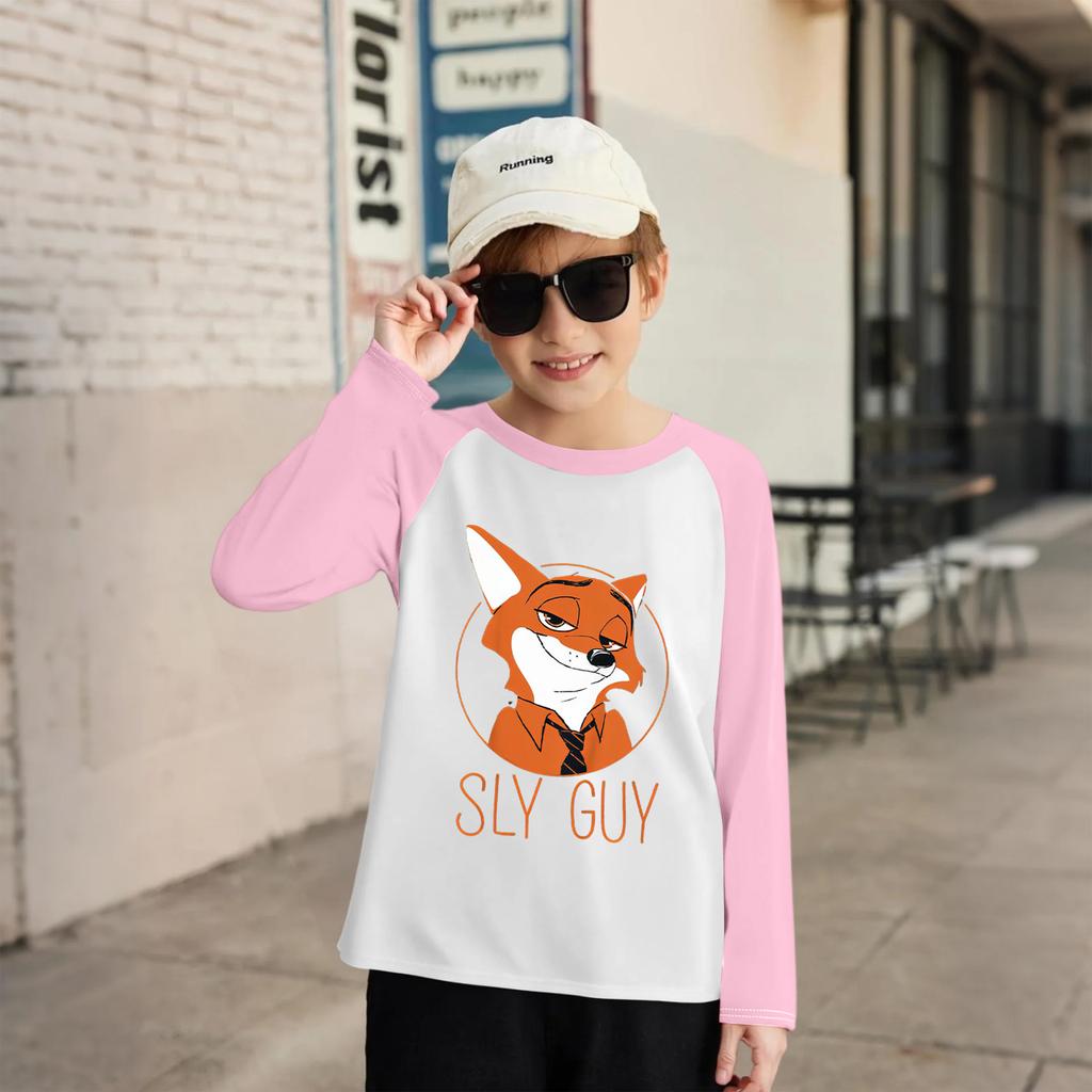 Children's Fashionable And Comfortable Round Neck Printed Loose Long-sleeved Top