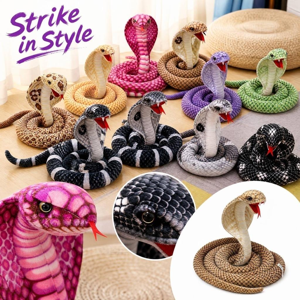 Realistic Plush Snake Toy - Soft Fake Snake for Pranks, Gifts and Halloween Decorations