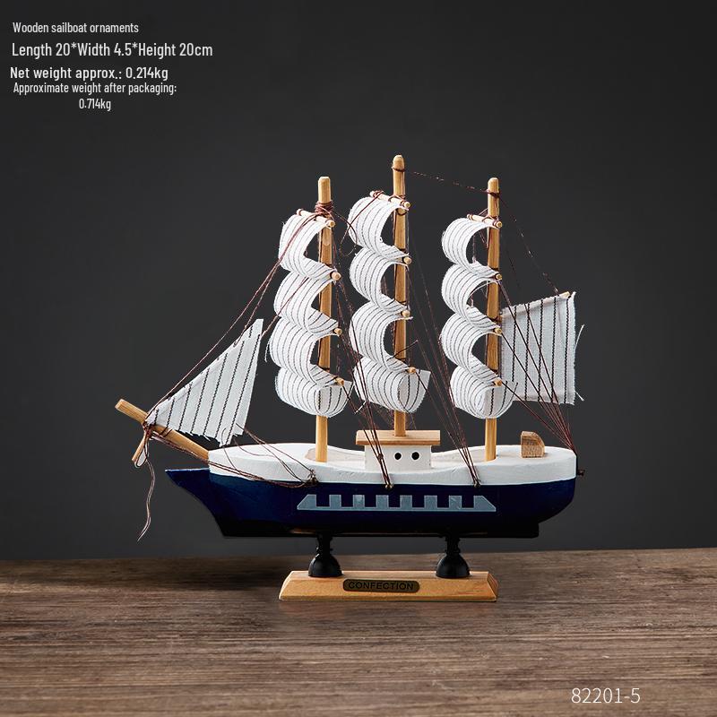 Smooth Sailing Boat Model: Desktop & Bookshelf Ornament for Home Decor