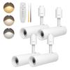 Rail Spotlight with Remote Control, 100W Equivalent, Dimmable, Color Adjustable, Warm White, Daylight, and Cobalt White, Power Consumption 10W, High