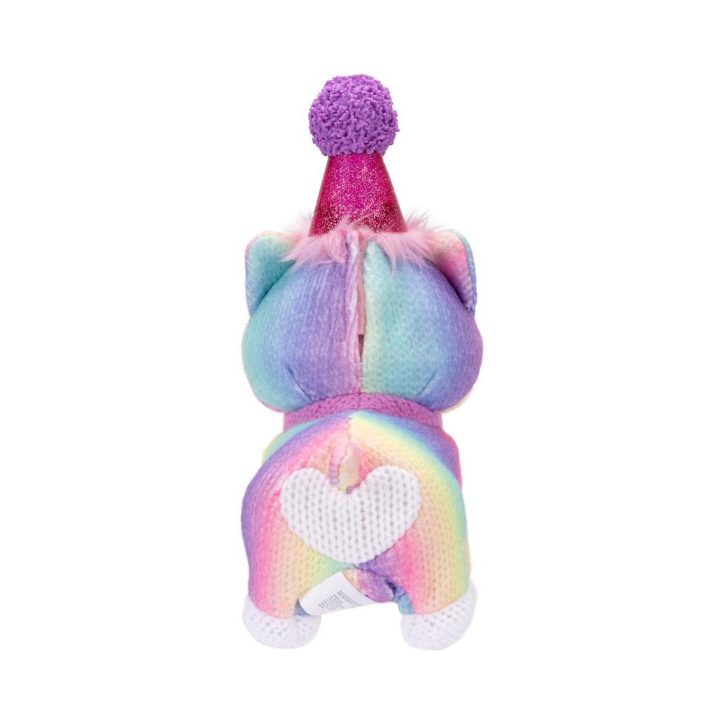 Ami Amis Rainbow Party Pals, Ultimate Festive Fun Plush Toy with Wiggle Walk, Music & Horns, and Confetti Surprise, 10.75"