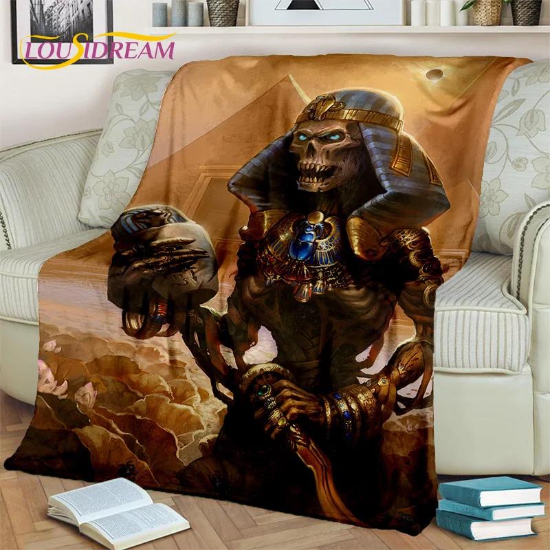 Anubis faraon Horus mumia mitologia egipska bogowie koc, miękki koc do rzucania dla domu sypialnia kanapa z funkcją spania narzuta na piknik koc dziecięcy