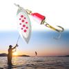 5Pcs Steel Treble Hook Spinner Baits Sequins Lures Set Spoon Fishing Spinner Swimbaits Set for Saltwater and Saltwater
