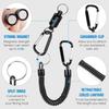 3PCS with Coiled Lanyard Fly Fishing Net Release Clip Landing Net Connector  Fly Fishing