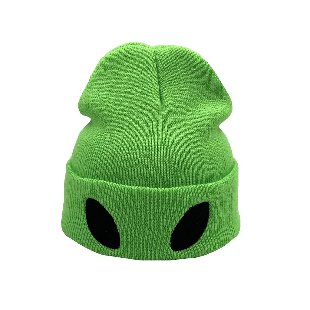 Winter Hip-hop Beanies Hat for Men Big Eye Embroided Street Wear Punk Hat Knitted Bonnet Cap Fashionable Skulles Beanie Hat Male