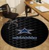 Dallas Cowboys Pattern Round Rug, Indoor/Outdoor Mat, for Picnic, Gameroom, Bedroom, Office, Living Room, Home Decor Carpet, Birthday Gift