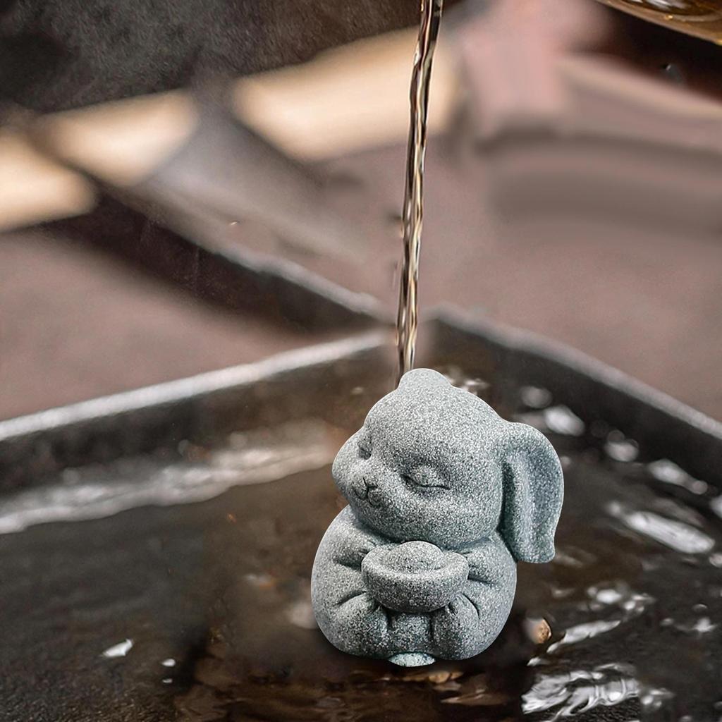 Charming Tea Lover's Gift: Delightful Animal Sculpture for Office or Home Decor