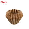 50pcs 1-2Cups Basket Coffee Paper Filter Pour Over Filter Papers Fits B75 Coffee Dripper Basket Dripper Coffee Filter Paper