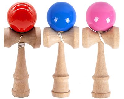 Standard Kendama 3 Piece Set Wooden Kendama Kendama Ball Traditional Japanese Game Educational Toy Practice Exercise Sports Balance Reaction Ability