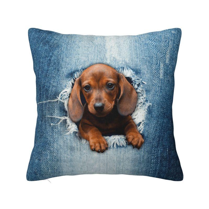 Dachshund Cushion Cover  cm Soft Sausage Badger Wiener Dog Throw Pillow Case Bedroom Decoration Bedding Sofa Pillowslip