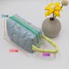 Candy Colors Cosmetic Bag Soft Flannel Cartoon Pattern Fashion Handbag For Women