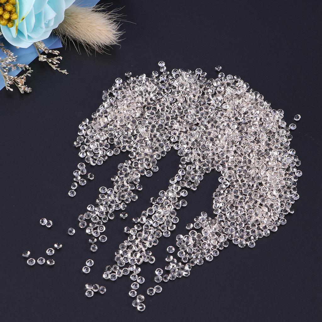 1000Pcs 3Mm Acrylic Rhinestone Shiny Crystal Bright Multi Color Craft Decoration for Cloth Nail Tips Photo Album Phone Case DIY
