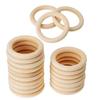 Elegant Baby Newborn Natural Round Wood Teething Rings Perfect For Diy Gifts