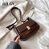 Korean Version Retro Red Small Square Bag Shoulder Crossbody All-Match Underarm Bag