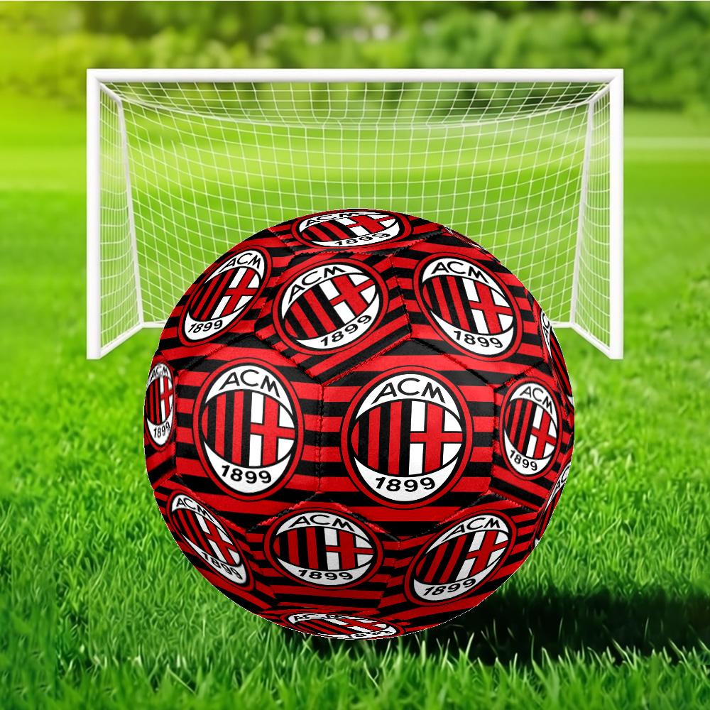 Milan Football club Printed Size 5 Soccer Ball - Durable, Machine-stitched, Soft and Comfortable, Suitable for Training and Matches Gift