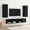 Wall Mounted TV Cabinet 2 pcs Black Oak Effect 30.5 x 28.5 x 90 cm
