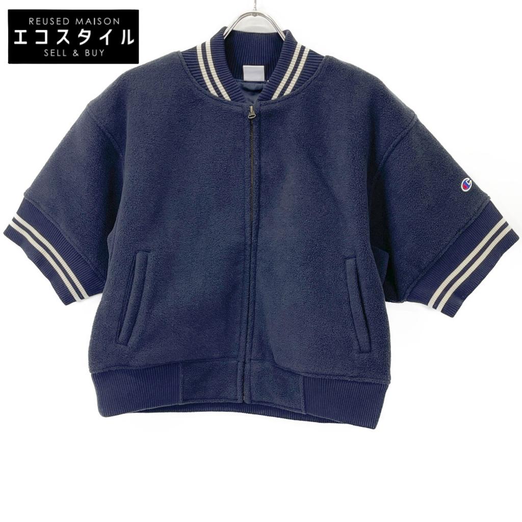 Champion [BEAMS BOY Exclusive] CWSA603 Navy Boa Fleece Zip Blouson Jacket S NavyUsed