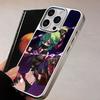 Game GI Kuki Shinobu Mobile Phone Case for iPhone 17 16 15 14 13 12 11 Air Pro Max Plus Silver Plating Colorful Cover Cellphones