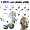 3.5mm Plug Headset Mic Head-mounted Portable Wired Headset Microphone Voice Amplifier Lightweight Over Head for Teaching Meeting