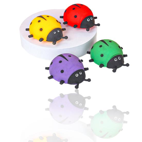 2Pcs Stress Reliever Toy Leisure Decorative TPR Ladybug Vent Flour Ball Depression Toy Birthday Gifts