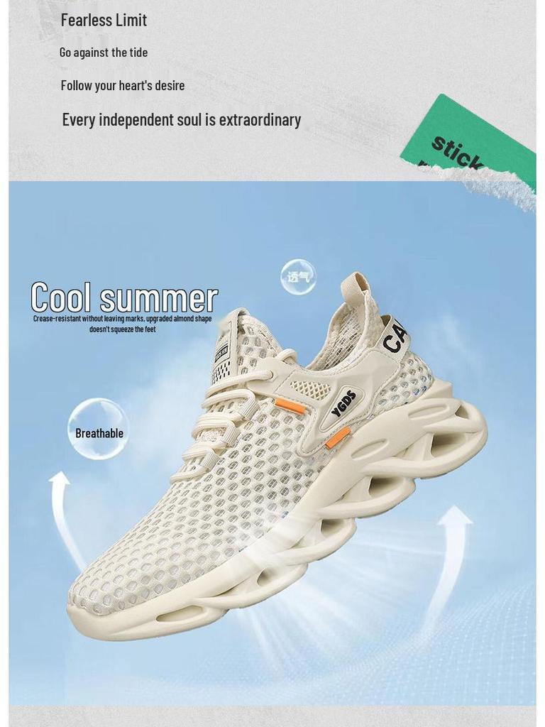 Mesh Breathable Men's Lightweight Summer Sandals: Hollow Out Casual Running Shoes