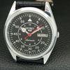 REFURBISHED SEIKO 5 AUTOMATIC 6309A VINTAGE JAPAN MENS BLACK WATCH A442263-1