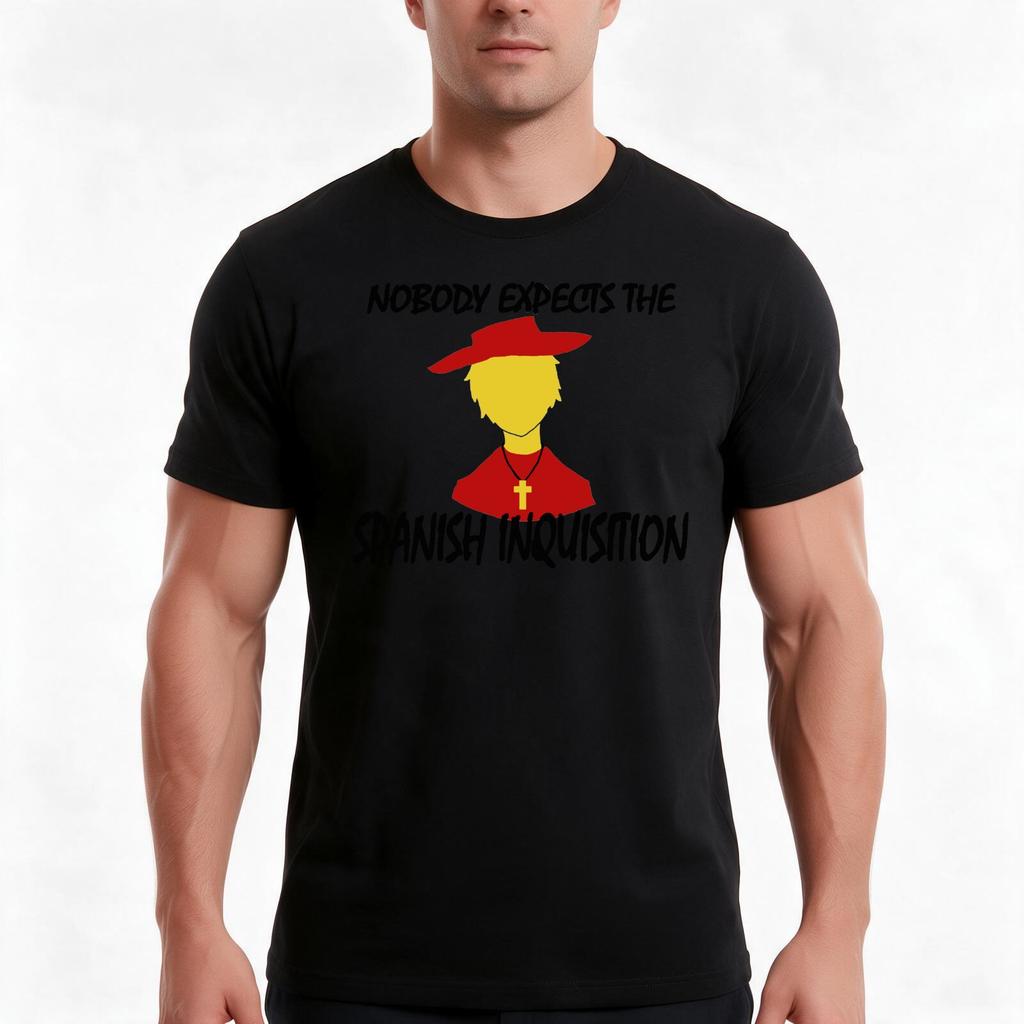 Nobody Expects The Spanish Inquisition Tshirt Summer Casual Cotton Tee Oversized Streetwear Tops Vintage Graphic Print