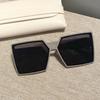 New Vintage Large Frame Sunglasses Women Designer Square Sun Glasses UV400 Fashion Eyewear Travel Gafas De Sol