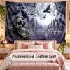 Skull Gothic (171) Theme Wall Tapestry Customized With Name Text Personalized Hanging Tapestry For Bedroom Living Room Decor