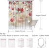Rosielily Christmas Shower Curtains For Bathroom Xmas Shower Curtains Red Christmas Fabric Xmas Bathroom Set With Hooks Red Silv