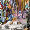 Уличные граффити обои Съемные граффити настенные росписи Подходят для декора спальни гостиной Большие граффити обои