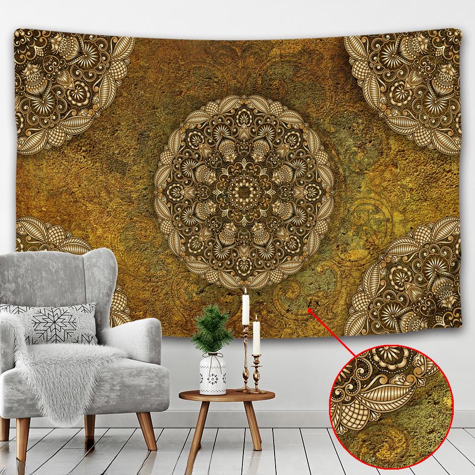 India Mandala Tapestry Wall Hanging Boho Decor Wall Cloth Tapestries Psychedelic Hippie Night Moon Tapestry Mandala Wall Carpet