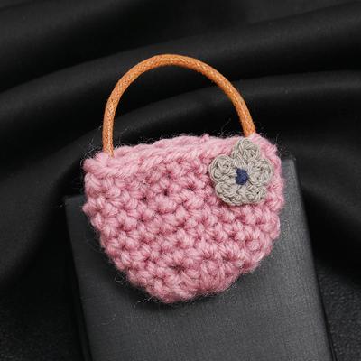 Handbag, Bag, Flower Basket, Brooch, Niche Hand-knitted Exquisite Corsage Decoration, Creative Sweater Pin, Women