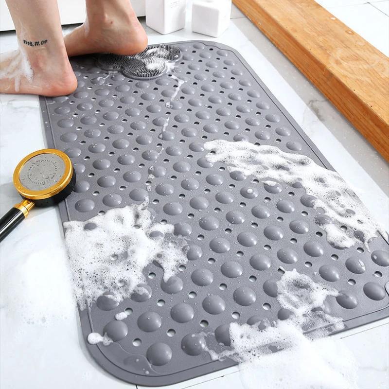 Bathroom Shower Mat Foot Massager With Non-Slip Pad Suction Cups Bathroom Mat Silicone Suction Cup Massage Brush For Bathroom