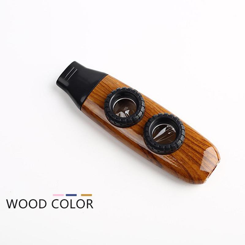 Dwukomorowe Kazoo Instrument Muzyczny, Lekkie Trwałe Wzornictwo Słojów Ćwiczebne Kazoo do Akompaniamentu Gitary Ukulele