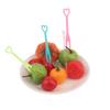 500Pcs Mini Disposable Heart Fruit Fork Mini Snack Cake Dessert Home Dining Plastic Food Fruit Pick Toothpick Bento Party Decor
