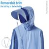 Unisex Quick-Dry Anti-UV Ice Silk Sun Protection with Detachable Brim for Fishing