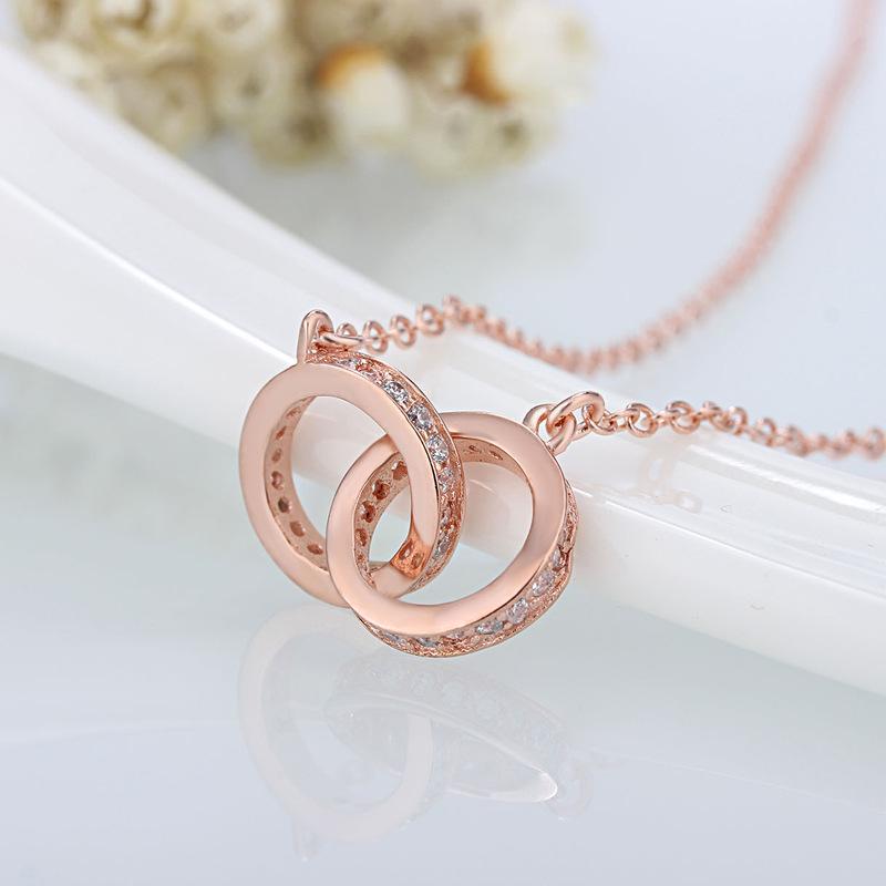 

Lindon женское ожерелье кулон медный сплав циркон для женщин свадебная вечеринка модный подарок розового золота