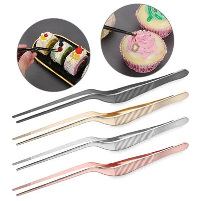 Hot Serving Presentation Kitchen Tool BBQ Clip Stainless Steel Food Tweezer Barbecue Tongs